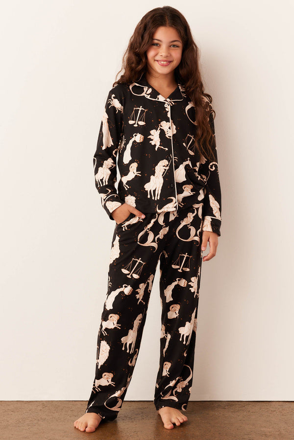 Alex Cloud Jersey Tween PJ Set in Zodiac