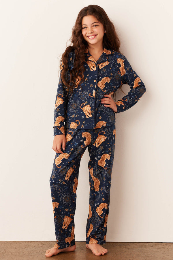 Alex Cloud Jersey Tween PJ Set in Cosmic Jungle