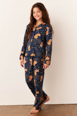 Alex Cloud Jersey Tween PJ Set in Cosmic Jungle
