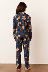 Alex Cloud Jersey Tween PJ Set in Cosmic Jungle