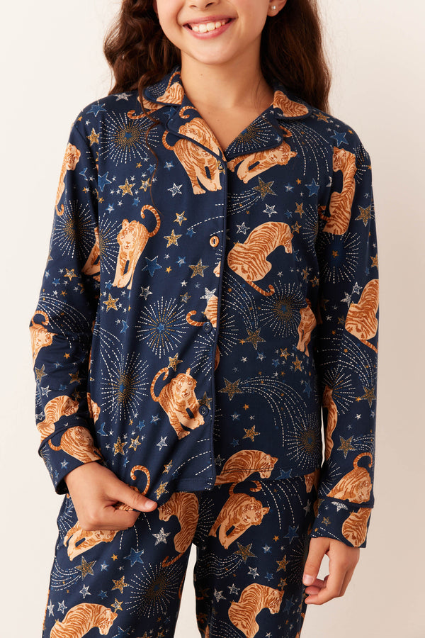 Alex Cloud Jersey Tween PJ Set in Cosmic Jungle