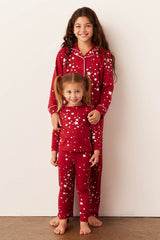Alex Cloud Jersey Tween PJ Set in Red Stars
