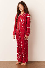 Alex Cloud Jersey Tween PJ Set in Red Stars