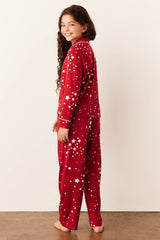 Alex Cloud Jersey Tween PJ Set in Red Stars