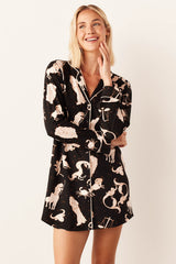 Kara Cloud Jersey Boyfriend Shirt in Zodiac