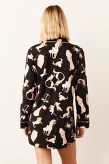 Kara Cloud Jersey Boyfriend Shirt in Zodiac