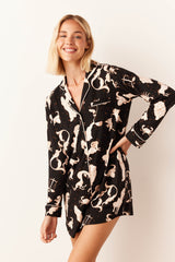 Kara Cloud Jersey Boyfriend Shirt in Zodiac
