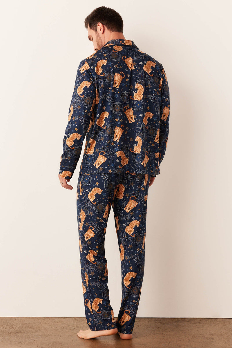 Noah Cloud Jersey PJ Set in Cosmic Jungle