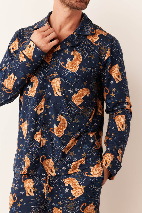 Noah Cloud Jersey PJ Set in Cosmic Jungle
