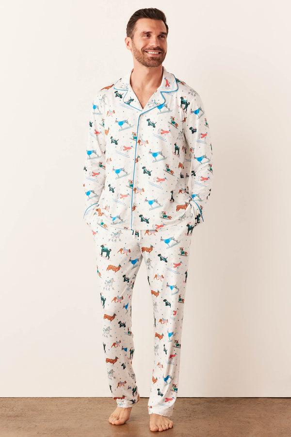 Noah Cloud Jersey PJ Set in Aprés Pups
