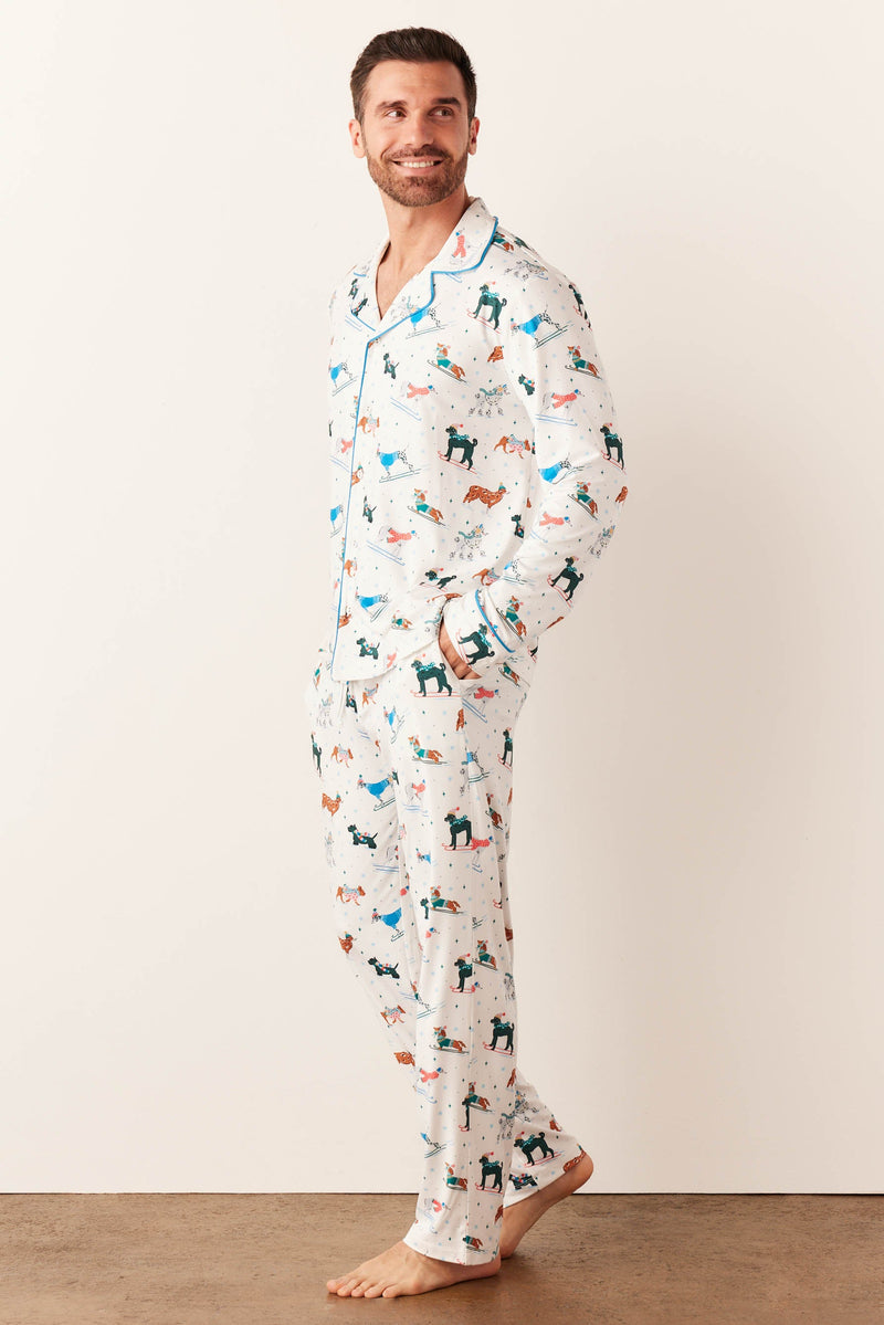 Noah Cloud Jersey PJ Set in Aprés Pups