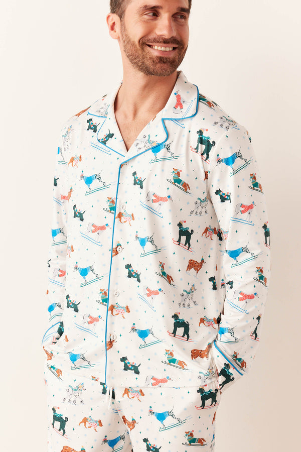Noah Cloud Jersey PJ Set in Aprés Pups
