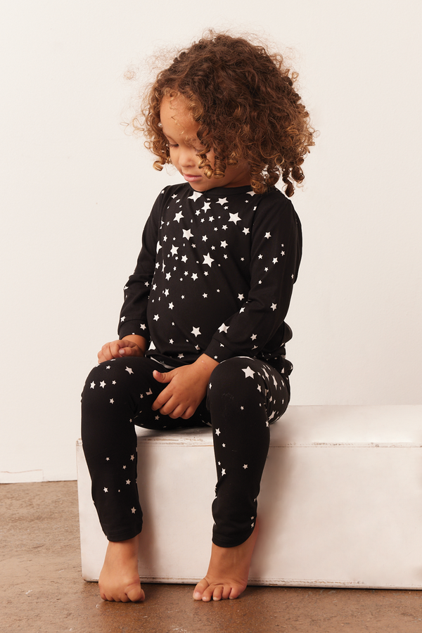 Hunter Cloud Jersey Kids Set in Black Stars