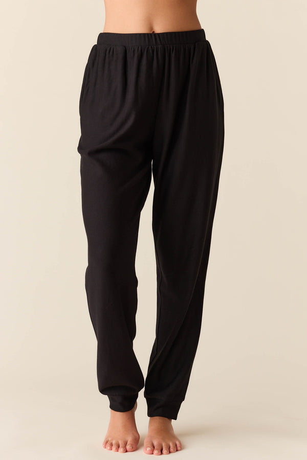 Kelly Cloud Fleece Jogger in Noire