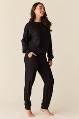 Kennedy Cloud Fleece Sweatshirt in Noire