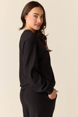 Kennedy Cloud Fleece Sweatshirt in Noire