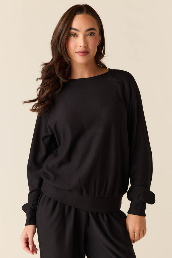 Kennedy Cloud Fleece Sweatshirt in Noire