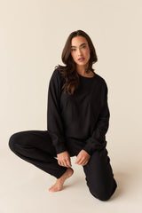 Kelly Cloud Fleece Jogger in Noire
