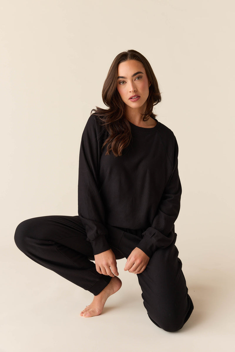 Kelly Cloud Fleece Jogger in Noire