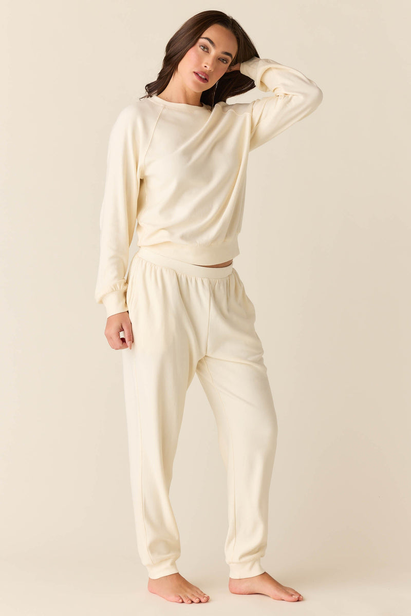 Kennedy Cloud Fleece Sweatshirt in Meringue