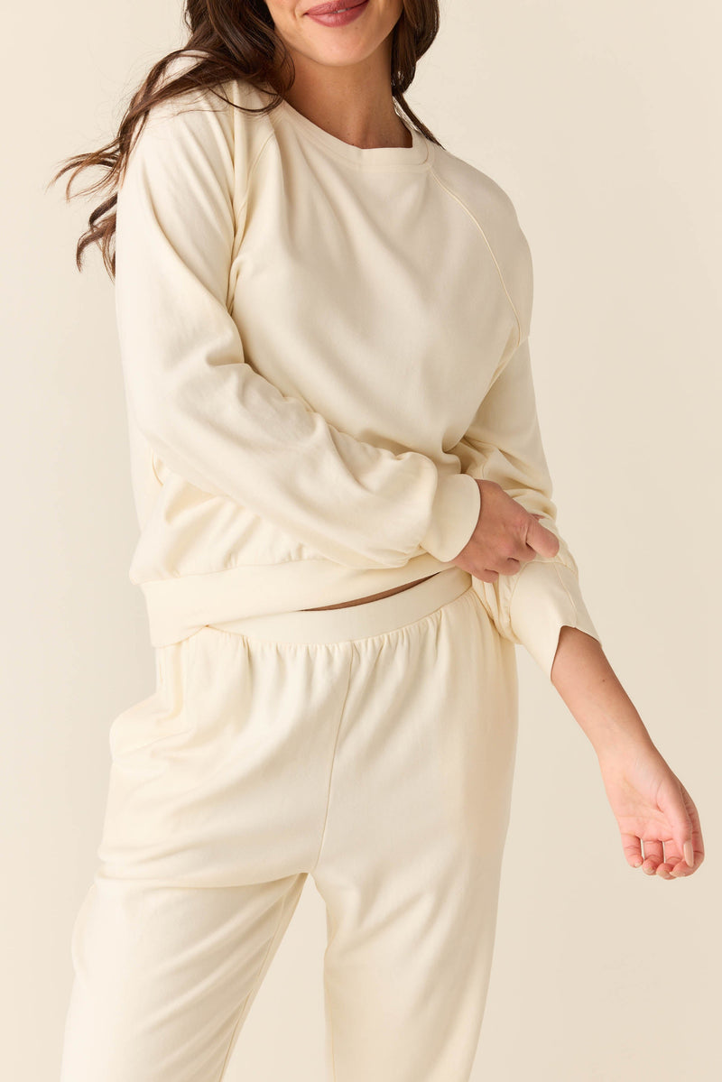Kennedy Cloud Fleece Sweatshirt in Meringue