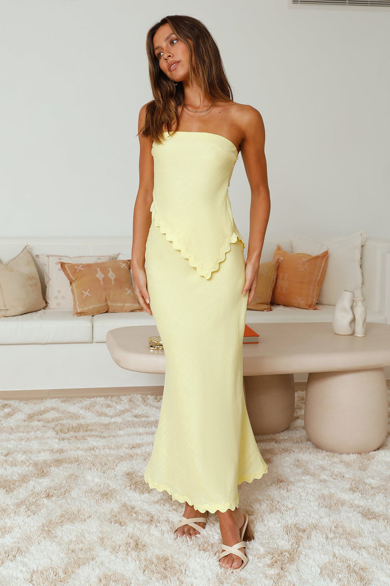 Found You Asymmetrical Top Yellow