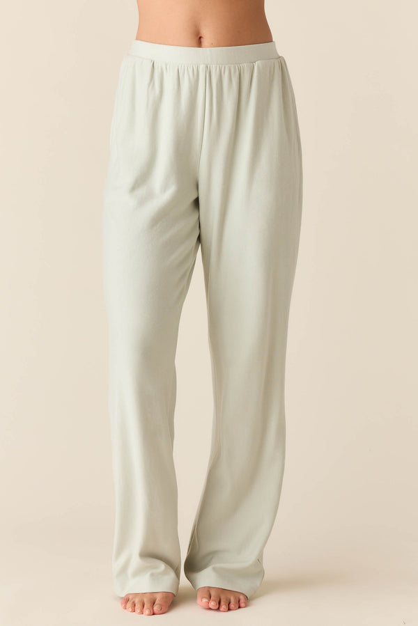 Sofia Cloud Fleece Wide Leg in Mist