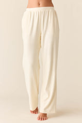 Sofia Cloud Fleece Wide Leg in Meringue