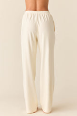 Sofia Cloud Fleece Wide Leg in Meringue
