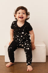 Viv Cloud Jersey Kids Set in Black Stars