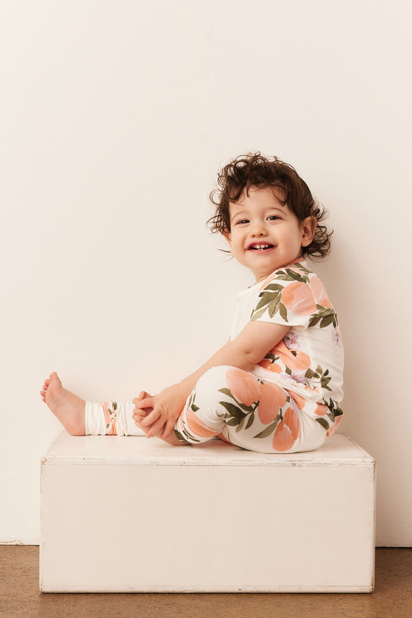 Viv Cloud Jersey Kids Set in Peaches & Cream