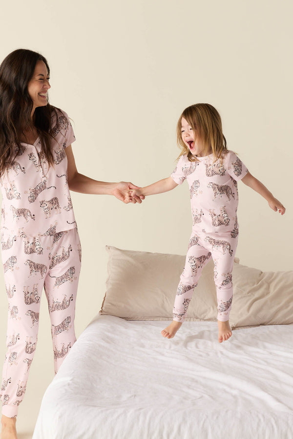 Viv Cloud Jersey Kids Set in Tiger Lily
