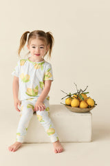 Viv Cloud Jersey Kids Set in Lemon Spritz