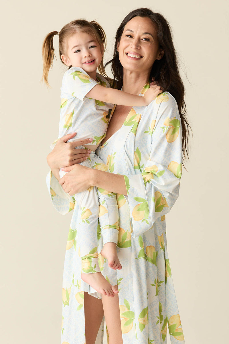 Viv Cloud Jersey Kids Set in Lemon Spritz