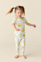 Viv Cloud Jersey Kids Set in Lemon Spritz