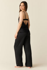 Sienna Luxe Satin Cami Set in Black