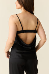 Sienna Luxe Satin Cami Set in Black