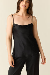 Sienna Luxe Satin Cami Set in Black