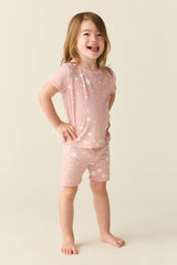 Wyatt Summer Jersey Kids Set in Blush Stars