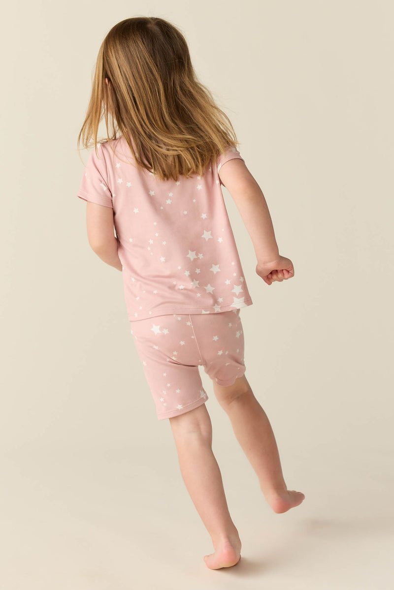 Wyatt Summer Jersey Kids Set in Blush Stars