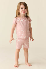 Wyatt Summer Jersey Kids Set in Blush Stars