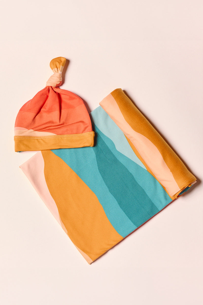 Swaddle & Beanie Cloud Jersey in Sunset