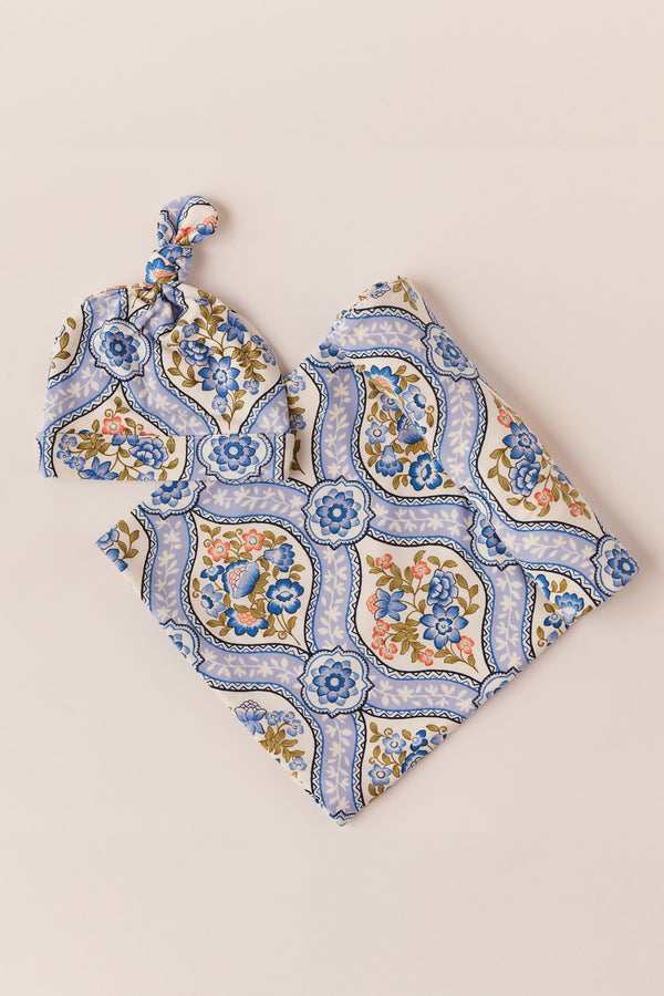 Swaddle & Beanie Cloud Jersey in Villeroy