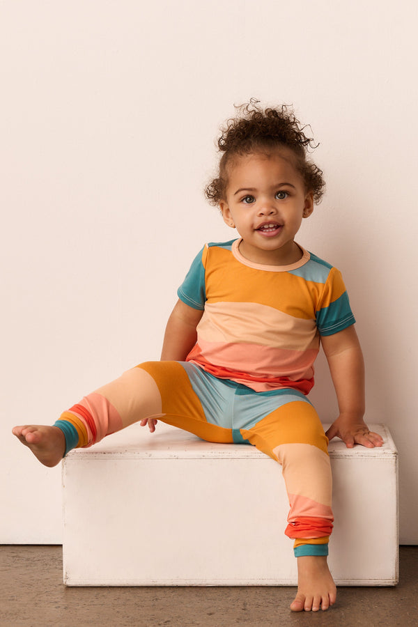 Viv Cloud Jersey Kids Set in Sunset