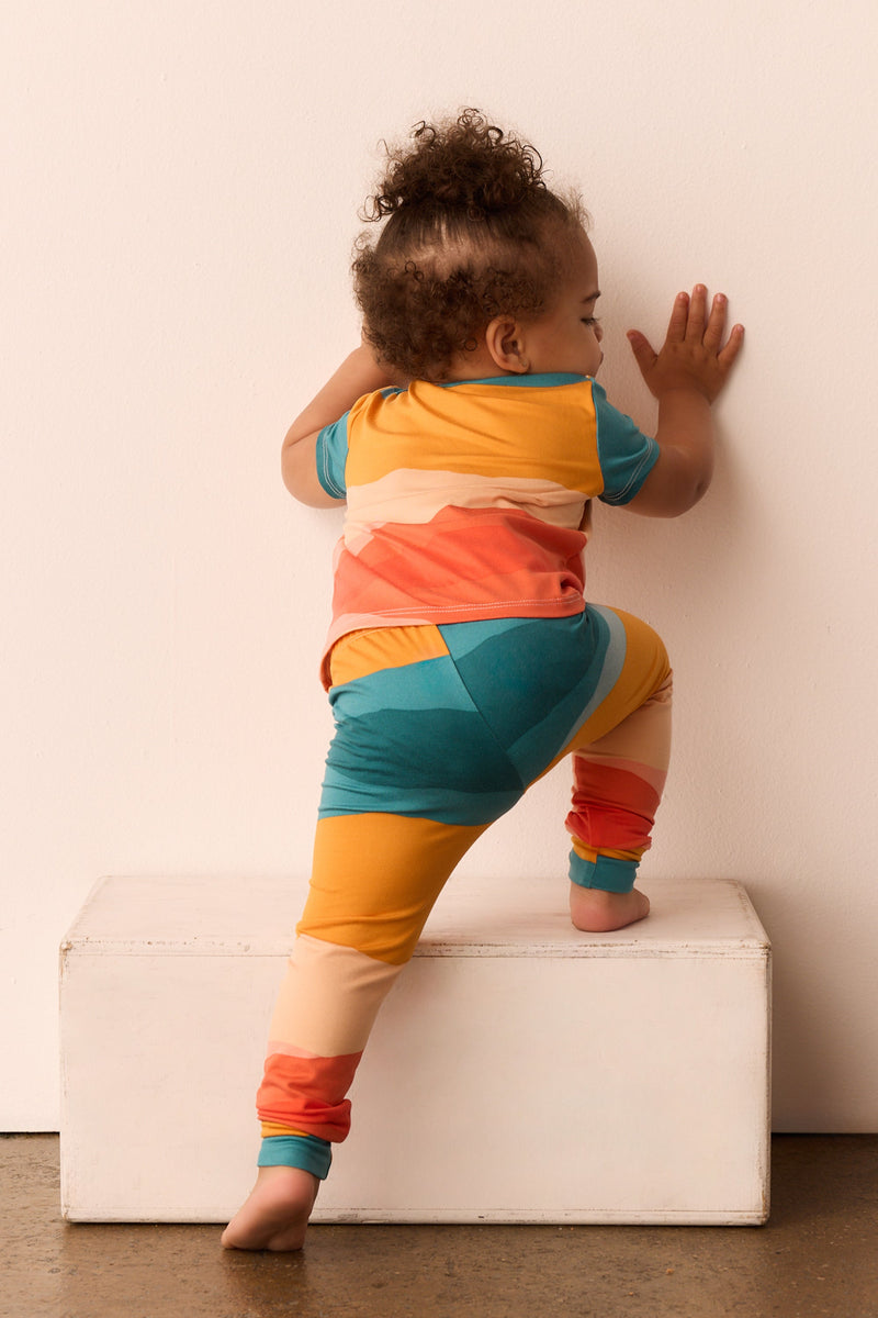 Viv Cloud Jersey Kids Set in Sunset