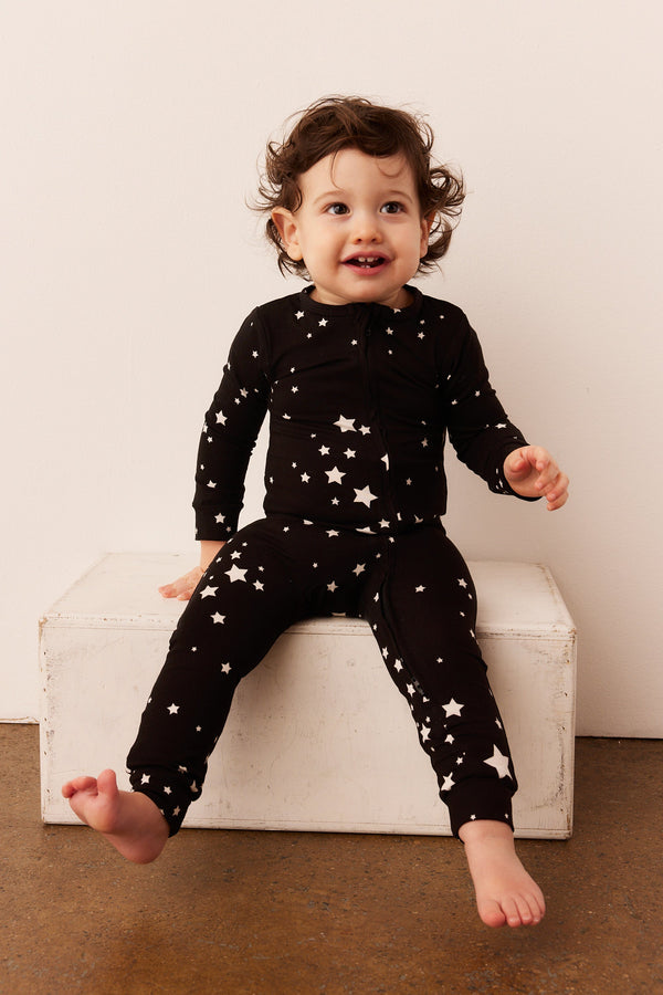 Ryder Cloud Jersey One Piece in Black Stars